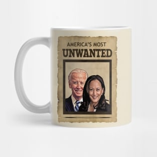 Biden Harris UNWANTED Poster Illustration Mug